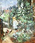 Berthe Morisot Child among Staked Roses painting